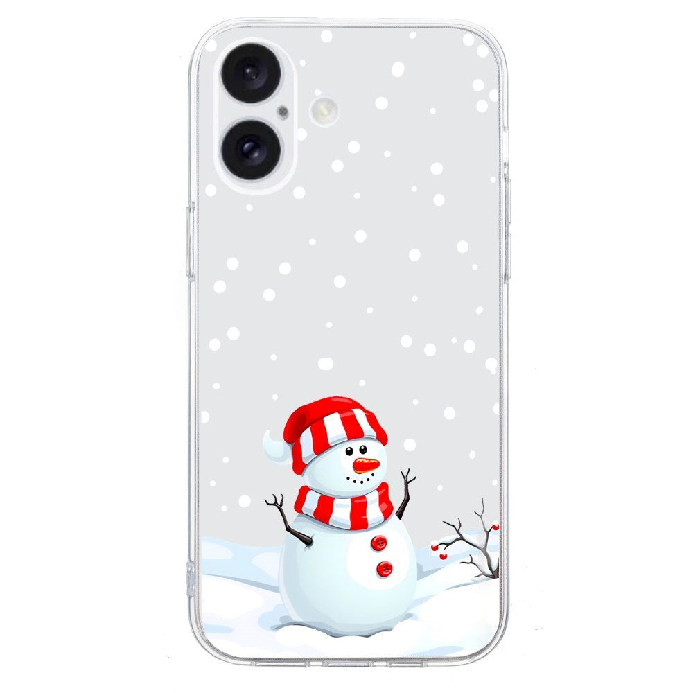 EIDERWOOD iPhone 16 Christmas Case Flexible Plastic - Snowman in the Snow