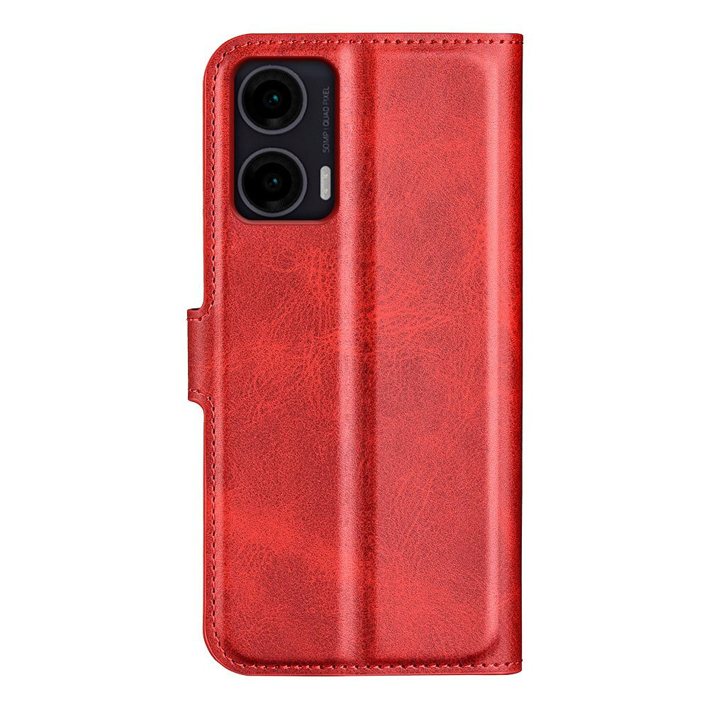 Practical Flip Case for Motorola Moto G35 5G in PU Leather - Red