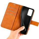 Practical Flip Case for Motorola Moto G35 5G in PU Leather - Orange