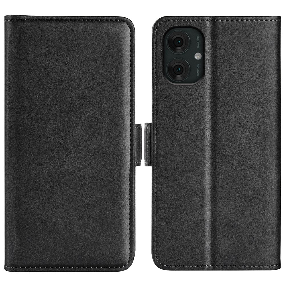 EIDERWOOD Motorola Moto G55 Wallet Flip Case in Leather with Wallet - Black