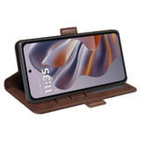 EIDERWOOD Motorola Edge 50 Neo Wallet Flip Case in Leather with Wallet - Brown