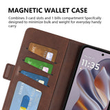 EIDERWOOD Motorola Edge 50 Neo Wallet Flip Case in Leather with Wallet - Brown