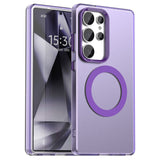 EIDERWOOD Samsung Galaxy S25 Ultra Hybrid Plastic Case - MagSafe Compatible - Transparent / Purple