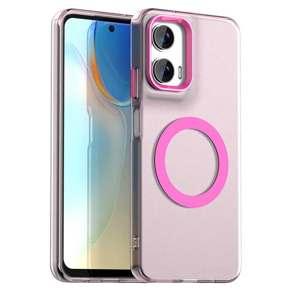 EIDERWOOD Motorola Moto G35 5G Hybrid Plastic Case - MagSafe Compatible - Transparent / Pink