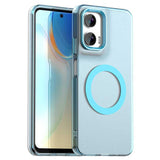 EIDERWOOD Motorola Moto G35 5G Hybrid Plastic Case - MagSafe Compatible - Transparent / Light Blue