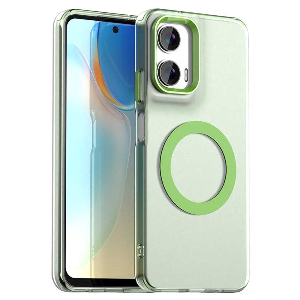 EIDERWOOD Motorola Moto G35 5G Hybrid Plastic Case - MagSafe Compatible - Transparent / Green