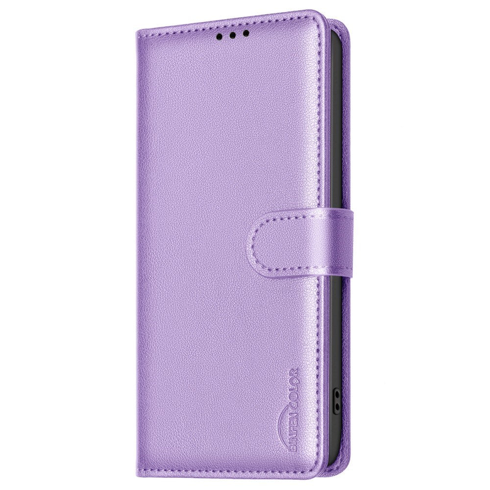 Samsung Galaxy A36 (5G) BINFEN Faux Leather Flip Case with RFID Blocking - Purple