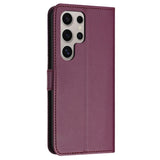 EIDERWOOD Samsung Galaxy S25 Ultra Vegan Leather Flip Case with Removable Strap - Red