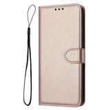 EIDERWOOD Samsung Galaxy S25 Ultra Vegan Leather Flip Case with Removable Strap - Rose Gold