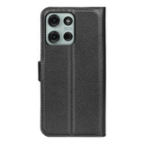 EIDERWOOD Motorola Moto G75 (5G) Faux Leather Flip Case with Cardholder & Stand Function - Black