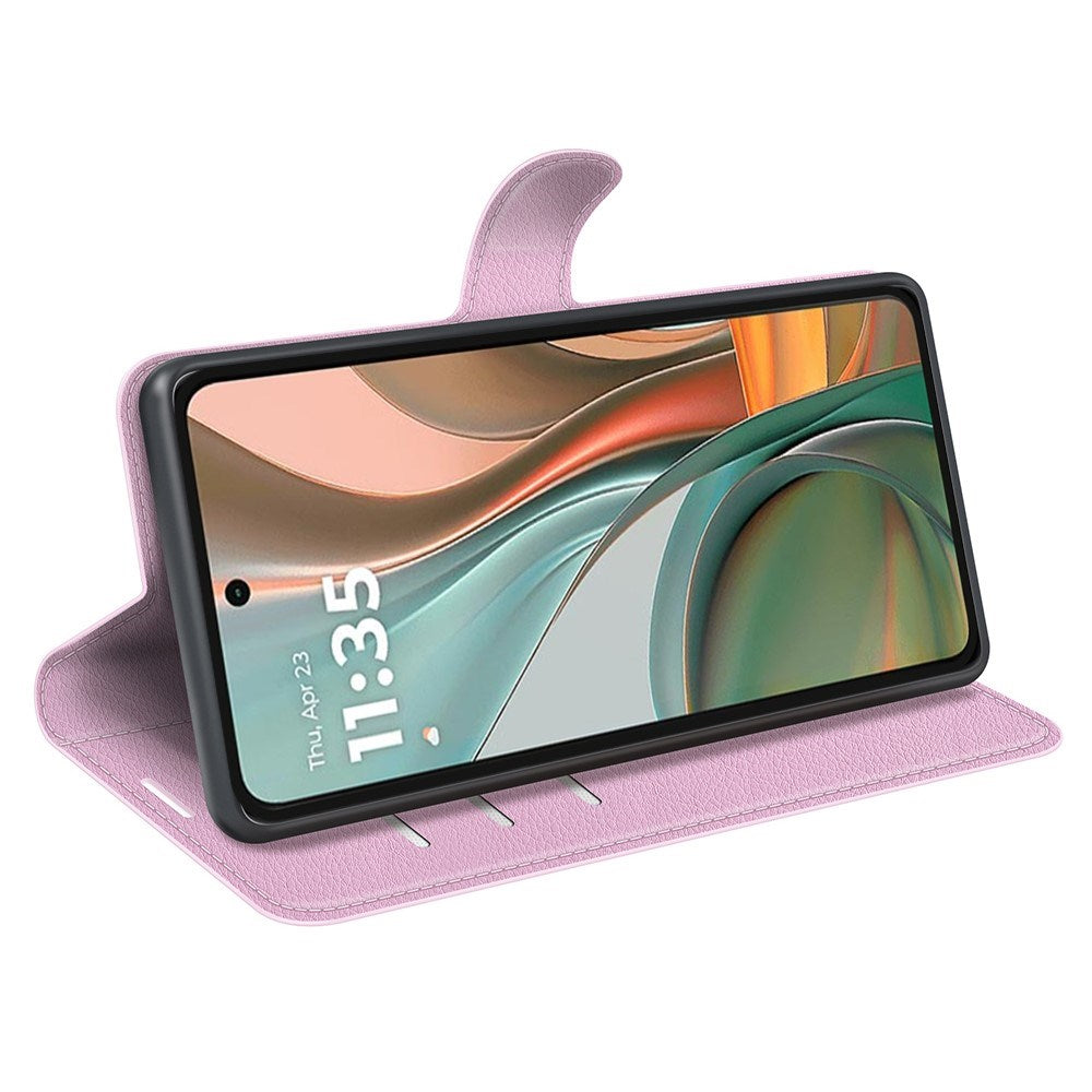 EIDERWOOD Motorola Moto G75 (5G) Faux Leather Flip Case with Cardholder & Stand Function - Pink