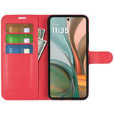 EIDERWOOD Motorola Moto G75 (5G) Faux Leather Flip Case with Cardholder & Stand Function - Red