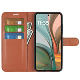 EIDERWOOD Motorola Moto G75 (5G) Faux Leather Flip Case with Cardholder & Stand Function - Brown