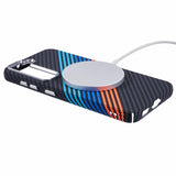 EIDERWOOD Patterned Carbon Case - Samsung Galaxy S23 - MagSafe Compatible - Colorful Stripes