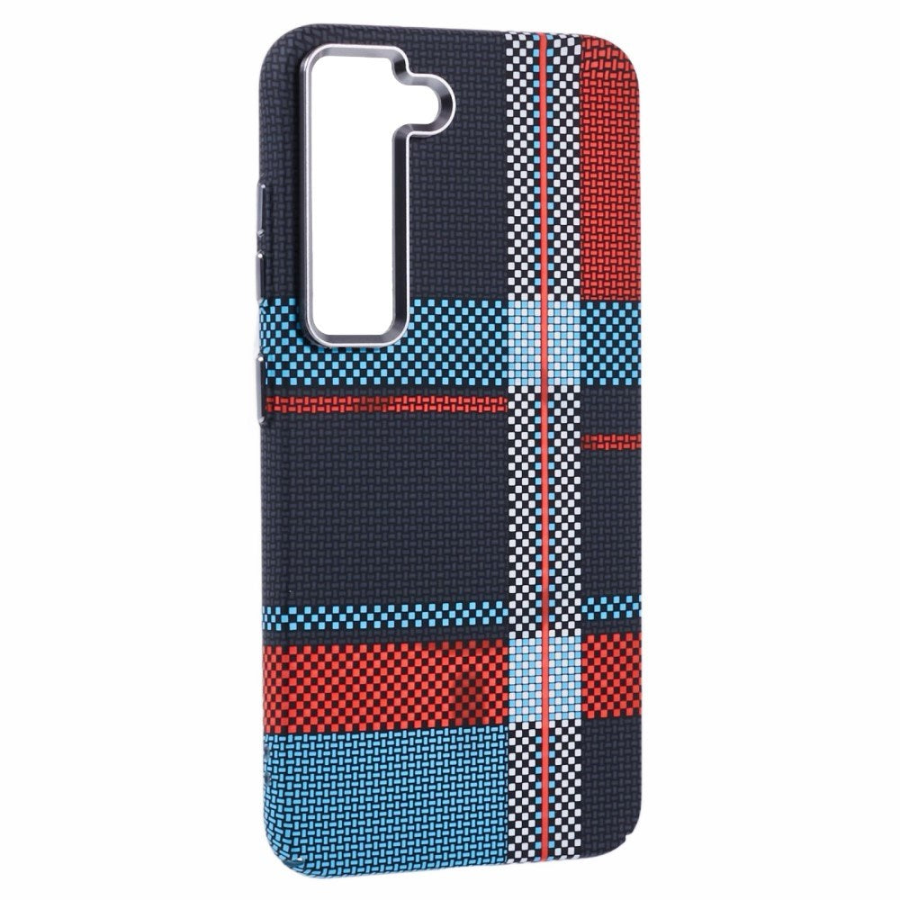 EIDERWOOD Patterned Carbon Case - Samsung Galaxy S23 - MagSafe Compatible - Dark Checkered Pattern