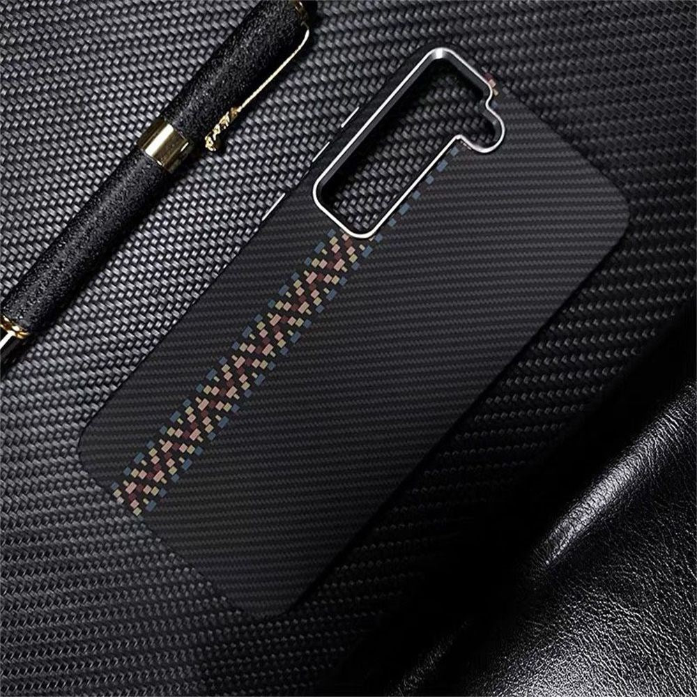 EIDERWOOD Patterned Carbon Case - Samsung Galaxy S23 - MagSafe Compatible - Dark ZigZag Pattern