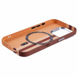 EIDERWOOD Patterned Carbon Case - iPhone 16 Pro - MagSafe Compatible - Light Stripes