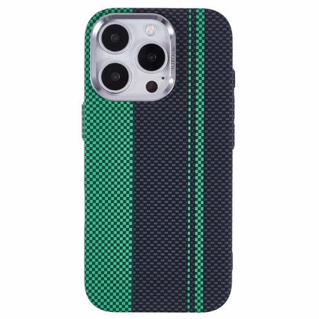 EIDERWOOD Patterned Carbon Case - iPhone 16 Pro - MagSafe Compatible - Green/Black