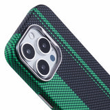 EIDERWOOD Patterned Carbon Case - iPhone 16 Pro - MagSafe Compatible - Green/Black