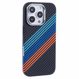 EIDERWOOD Patterned Carbon Case - iPhone 16 Pro - MagSafe Compatible - Colorful Stripes