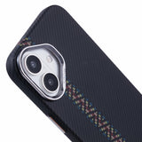 EIDERWOOD Patterned Carbon Case - iPhone 16 - MagSafe Compatible - Dark ZigZag Pattern