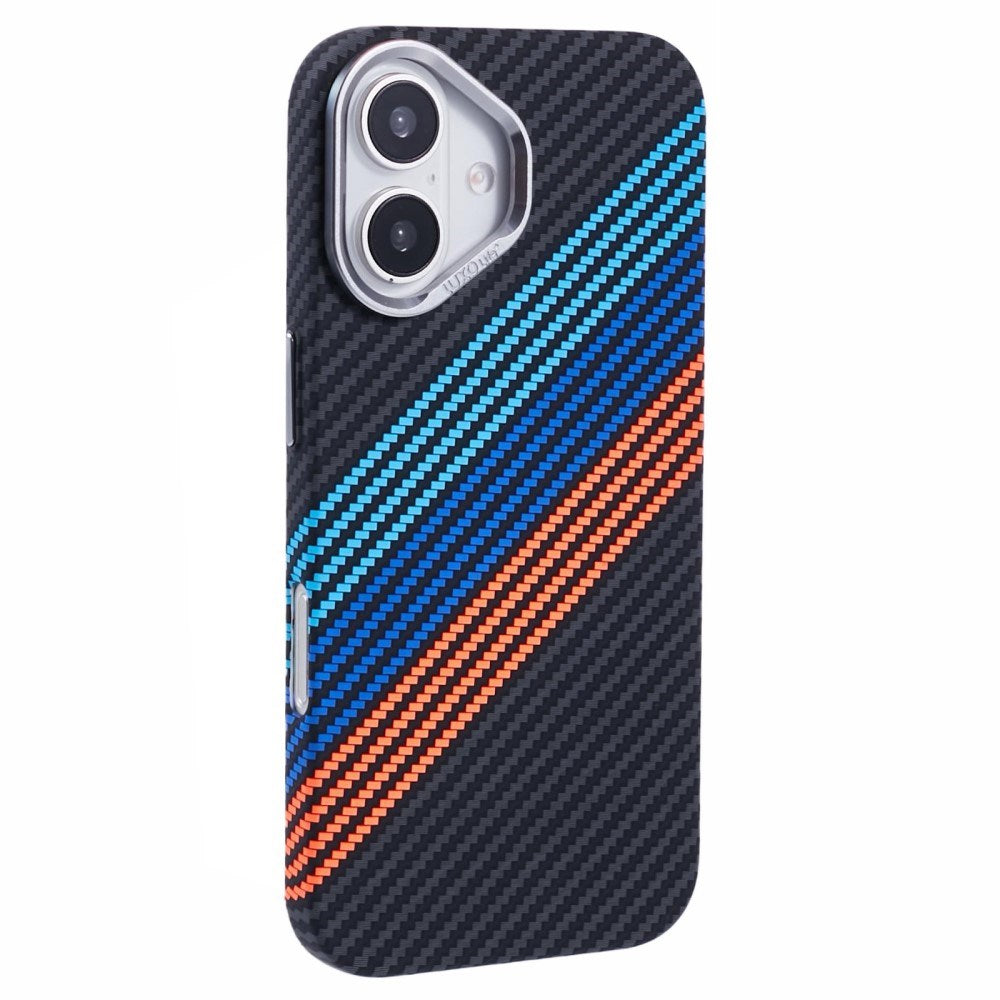 EIDERWOOD Patterned Carbon Case - iPhone 16 - MagSafe Compatible - Colorful Stripes