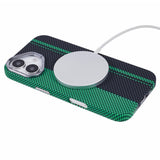 EIDERWOOD Patterned Carbon Case - iPhone 16 - MagSafe Compatible - Green/Black