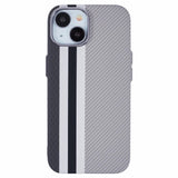 EIDERWOOD Patterned Carbon Case - iPhone 15 - MagSafe Compatible - Grey Stripes