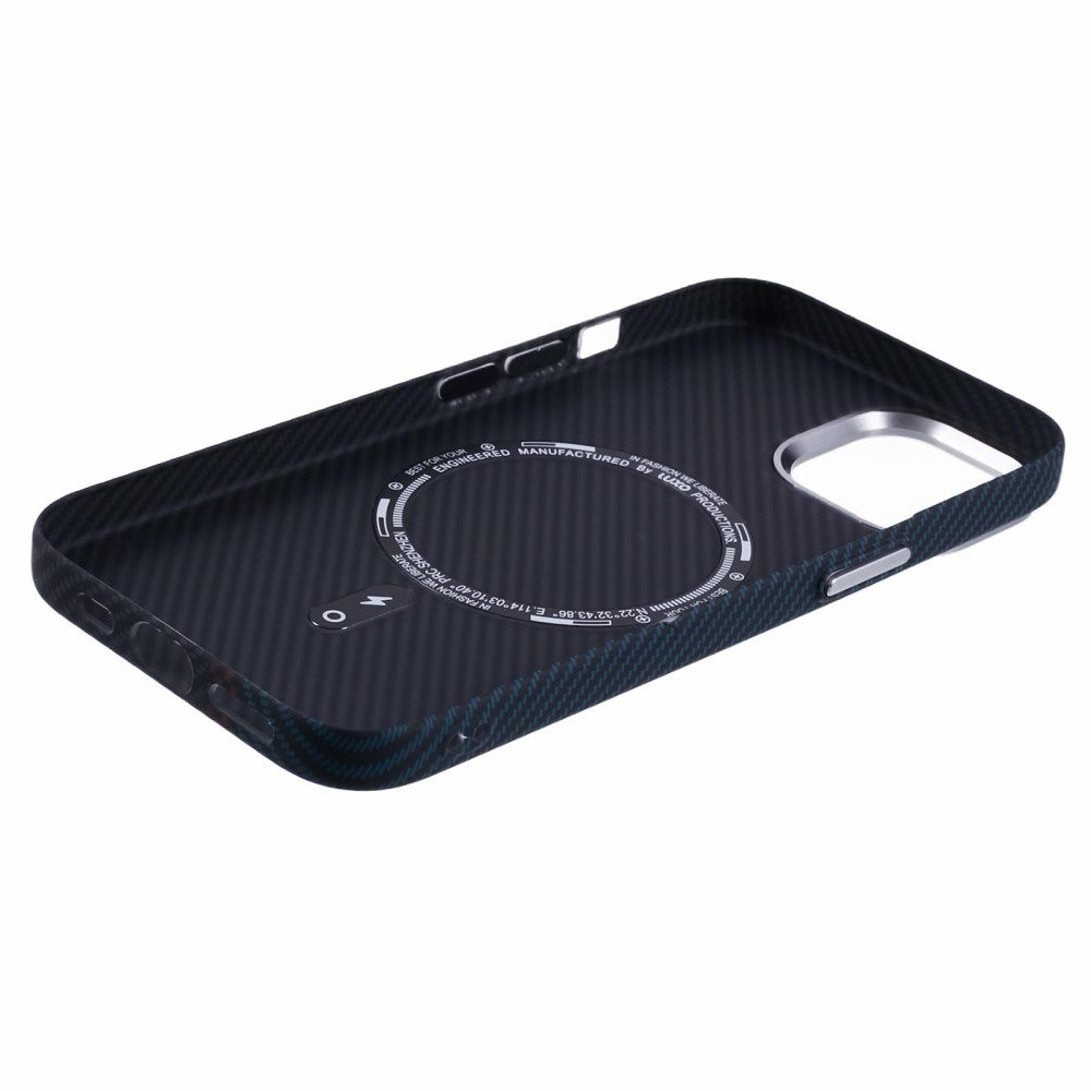 EIDERWOOD Patterned Carbon Case - iPhone 15 - MagSafe Compatible - Dark Colored Pattern