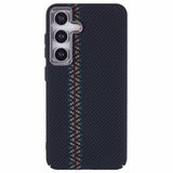 EIDERWOOD Patterned Carbon Case - Samsung Galaxy S24 - MagSafe Compatible - Dark ZigZag Pattern