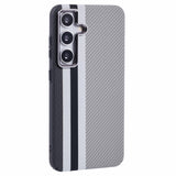 EIDERWOOD Patterned Carbon Case - Samsung Galaxy S24 - MagSafe Compatible - Grey Stripes