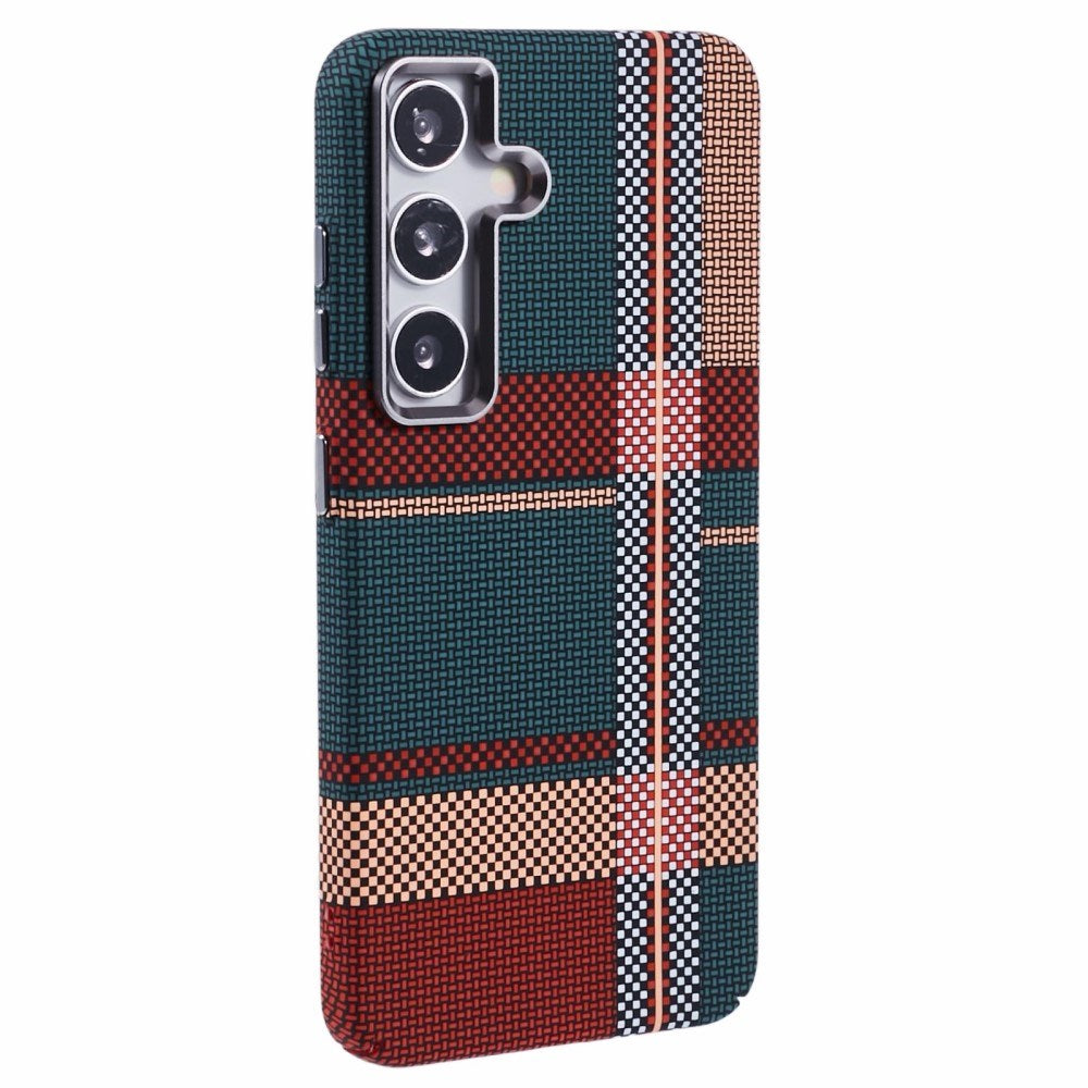 EIDERWOOD Patterned Carbon Case - Samsung Galaxy S24 - MagSafe Compatible - Light Checkered Pattern