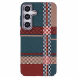 EIDERWOOD Patterned Carbon Case - Samsung Galaxy S24 - MagSafe Compatible - Light Checkered Pattern