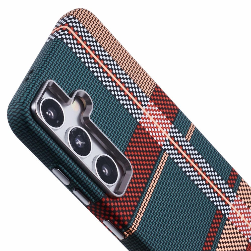 EIDERWOOD Patterned Carbon Case - Samsung Galaxy S24 - MagSafe Compatible - Light Checkered Pattern