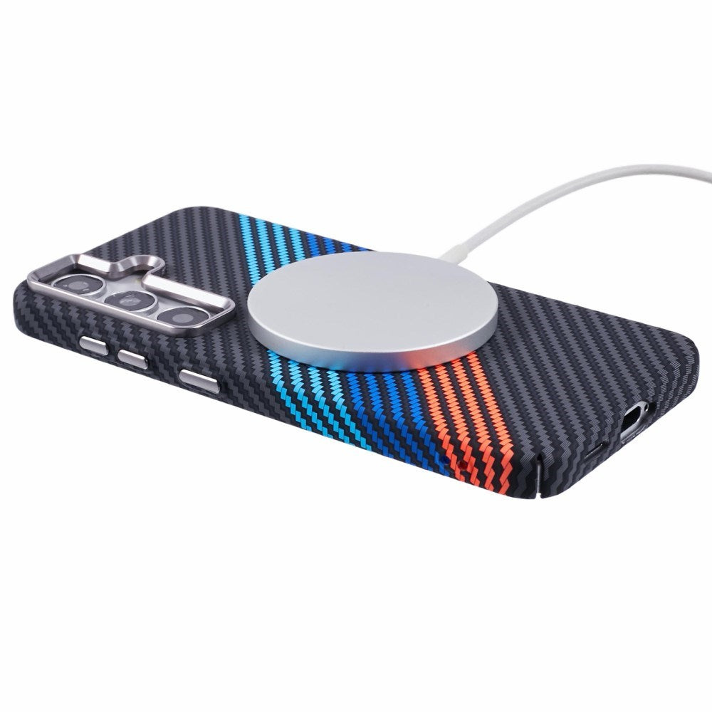 EIDERWOOD Patterned Carbon Case - Samsung Galaxy S24 - MagSafe Compatible - Colorful Stripes