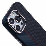 EIDERWOOD Patterned Carbon Case - iPhone 15 Pro - MagSafe Compatible - Dark Colored Pattern