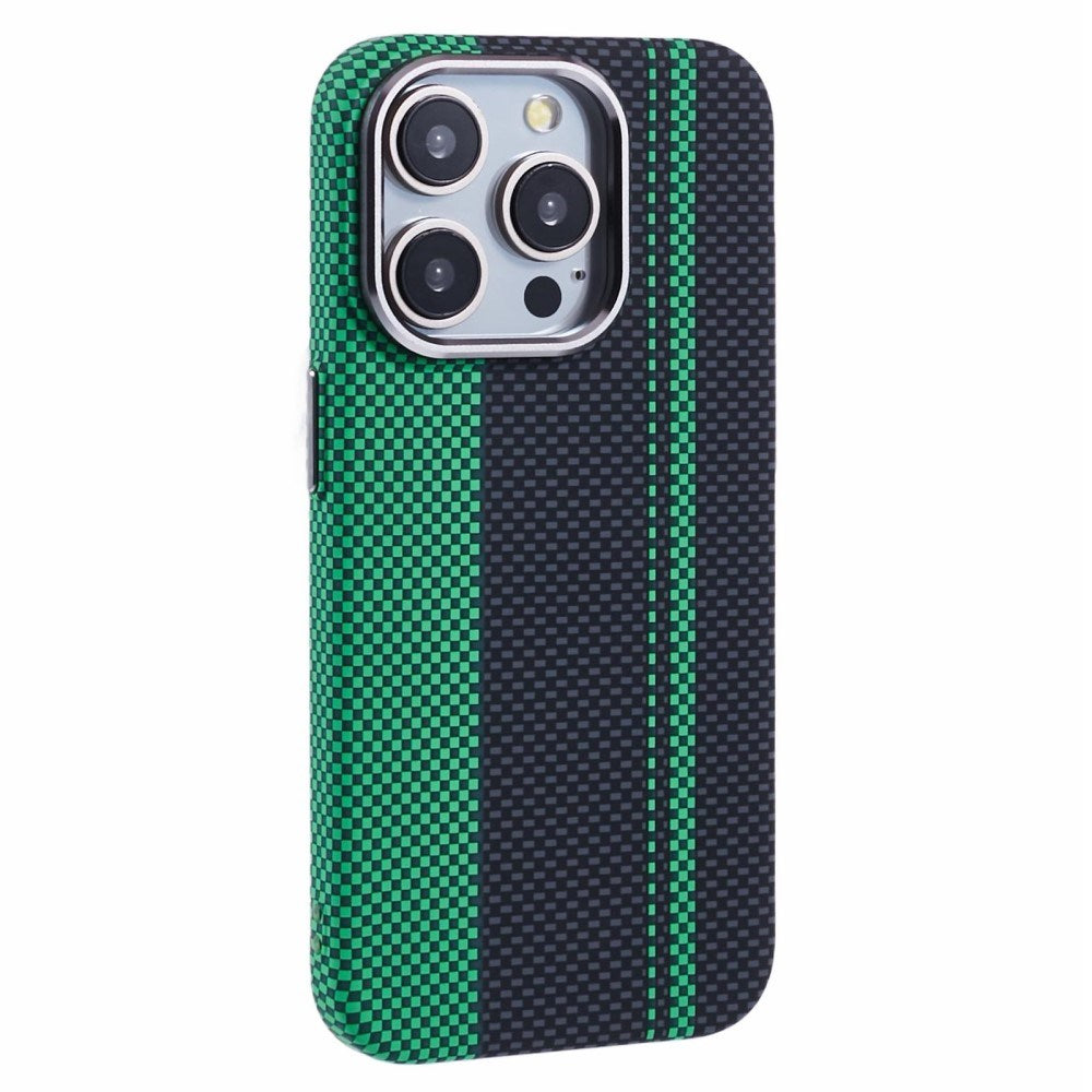 EIDERWOOD Patterned Carbon Case - iPhone 15 Pro - MagSafe Compatible - Green/Black