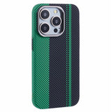 EIDERWOOD Patterned Carbon Case - iPhone 15 Pro - MagSafe Compatible - Green/Black