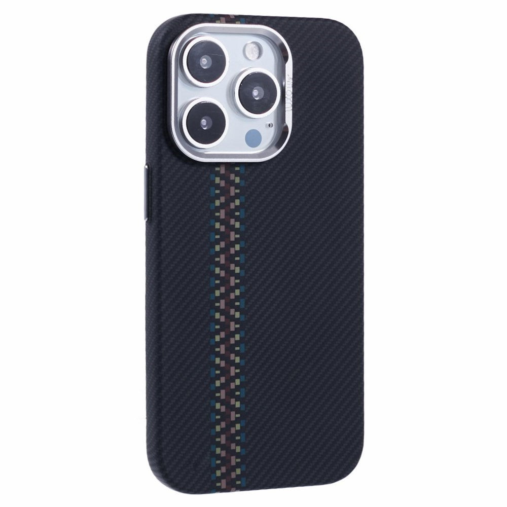 EIDERWOOD Patterned Carbon Case - iPhone 15 Pro - MagSafe Compatible - Dark ZigZag Pattern