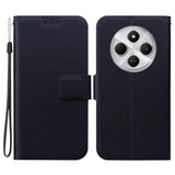EIDERWOOD Xiaomi Redmi 14C / Poco C75 Faux Leather Flip Case with Strap - Black