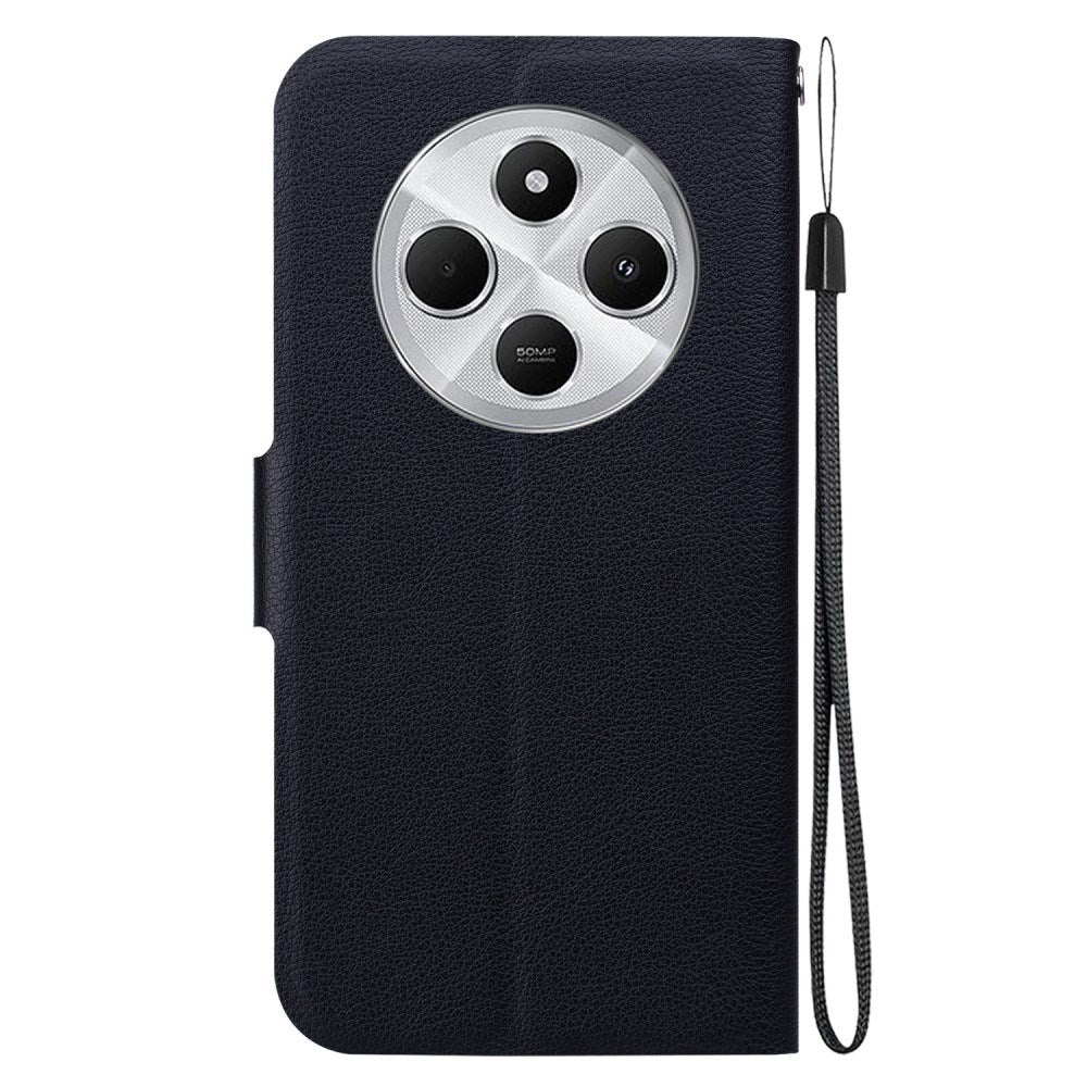 EIDERWOOD Xiaomi Redmi 14C / Poco C75 Faux Leather Flip Case with Strap - Black