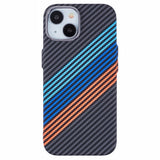 EIDERWOOD Patterned Carbon Case - iPhone 14 - MagSafe Compatible - Colorful Stripes