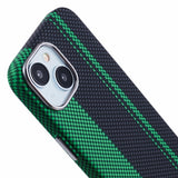 EIDERWOOD Patterned Carbon Case - iPhone 14 - MagSafe Compatible - Green/Black