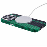 EIDERWOOD Patterned Carbon Case - iPhone 14 Pro - MagSafe Compatible - Green/Black