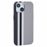 EIDERWOOD Patterned Carbon Case - iPhone 13 - MagSafe Compatible - Grey Stripes