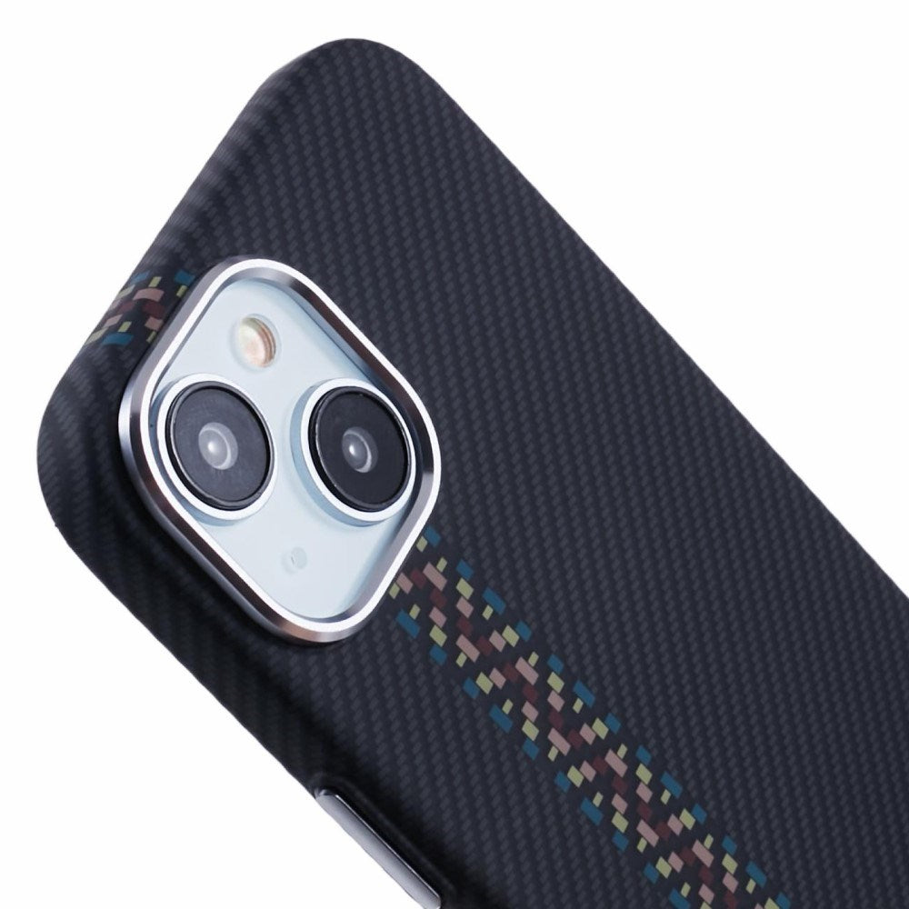 EIDERWOOD Patterned Carbon Case - iPhone 13 - MagSafe Compatible - Dark ZigZag Pattern