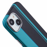 EIDERWOOD Patterned Carbon Case - iPhone 13 - MagSafe Compatible - Blue/Black