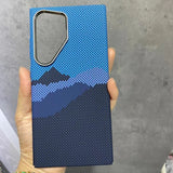 EIDERWOOD Patterned Carbon Case - Samsung Galaxy S23 Ultra - MagSafe Compatible - Blue Peak