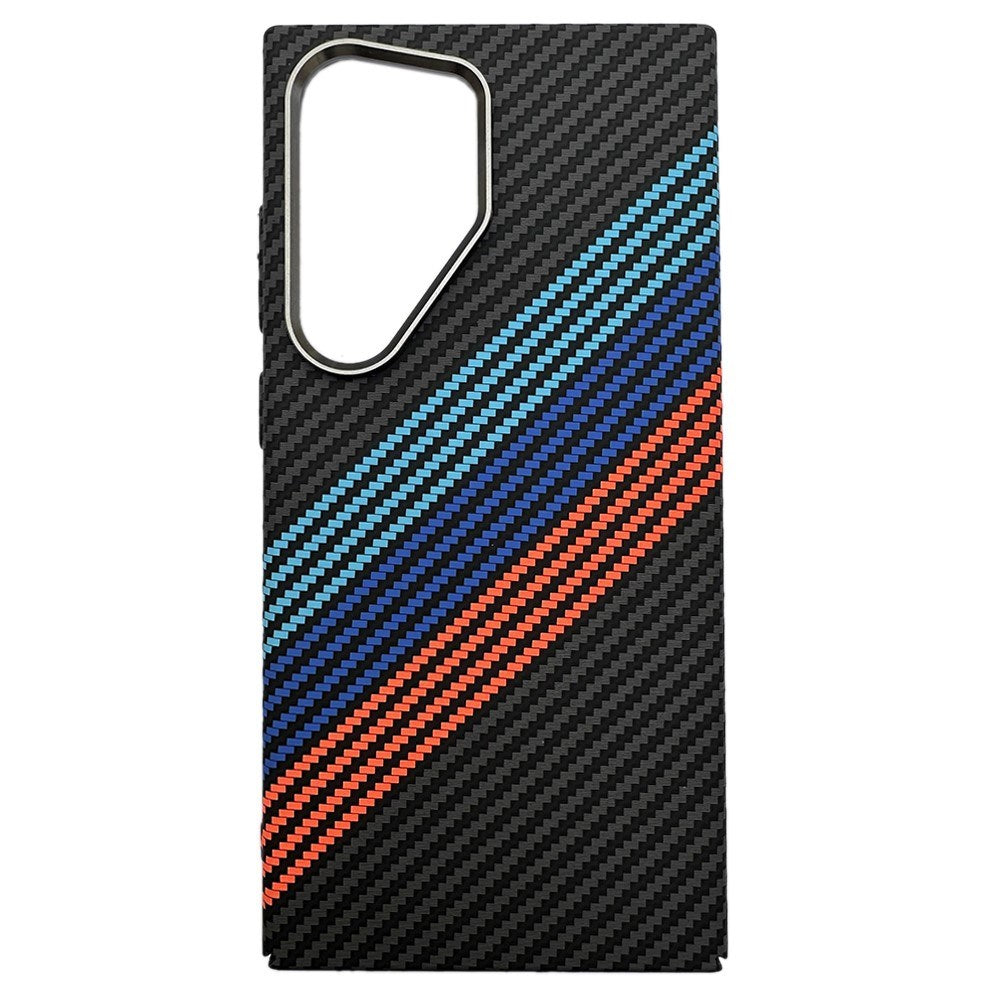 EIDERWOOD Patterned Carbon Case - Samsung Galaxy S23 Ultra - MagSafe Compatible - Colorful Stripes