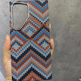 EIDERWOOD Patterned Carbon Case - Samsung Galaxy S23 Ultra - MagSafe Compatible - Retro Pattern